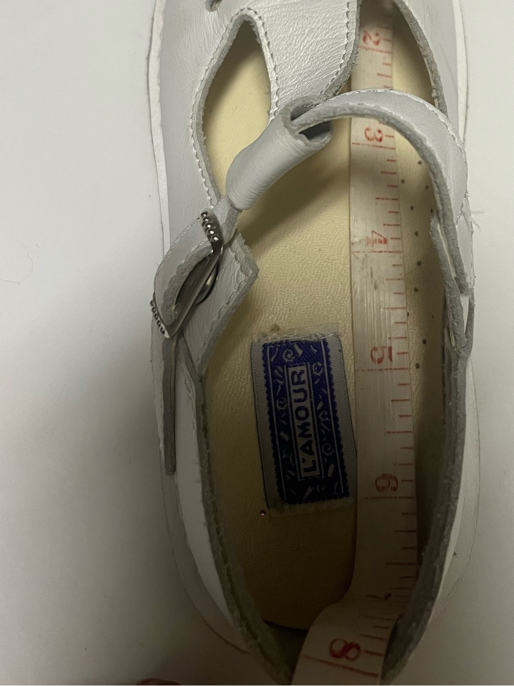 L'Amour White Girls' T-Strap Dress Shoe with Buckle Size 10 - Picture 12 of 15
